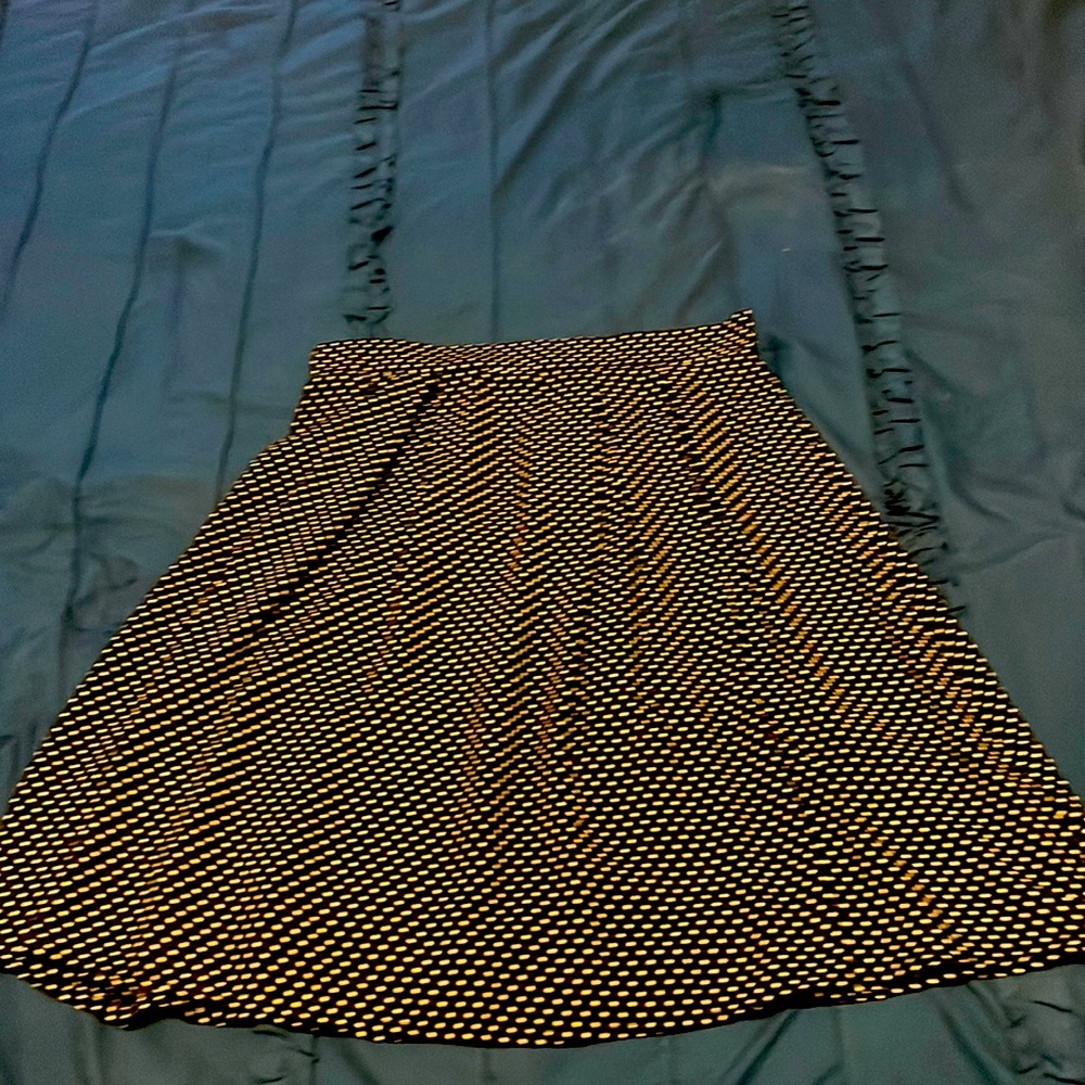 Renee C. Black and White Polka Dot Skirt